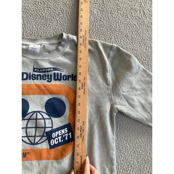 Walt Disney World Vault Collection 50 Sweatshirt Men Small Mickey Gray 70s Retro - Picture 13 of 16